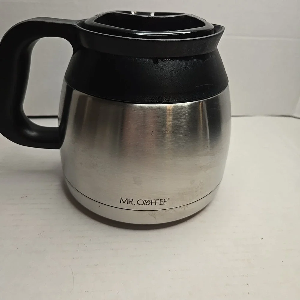 Mr Coffee Carafe‎ Stainless Steel Thermal 8 Cup Pot Replacement Black Lid Handle